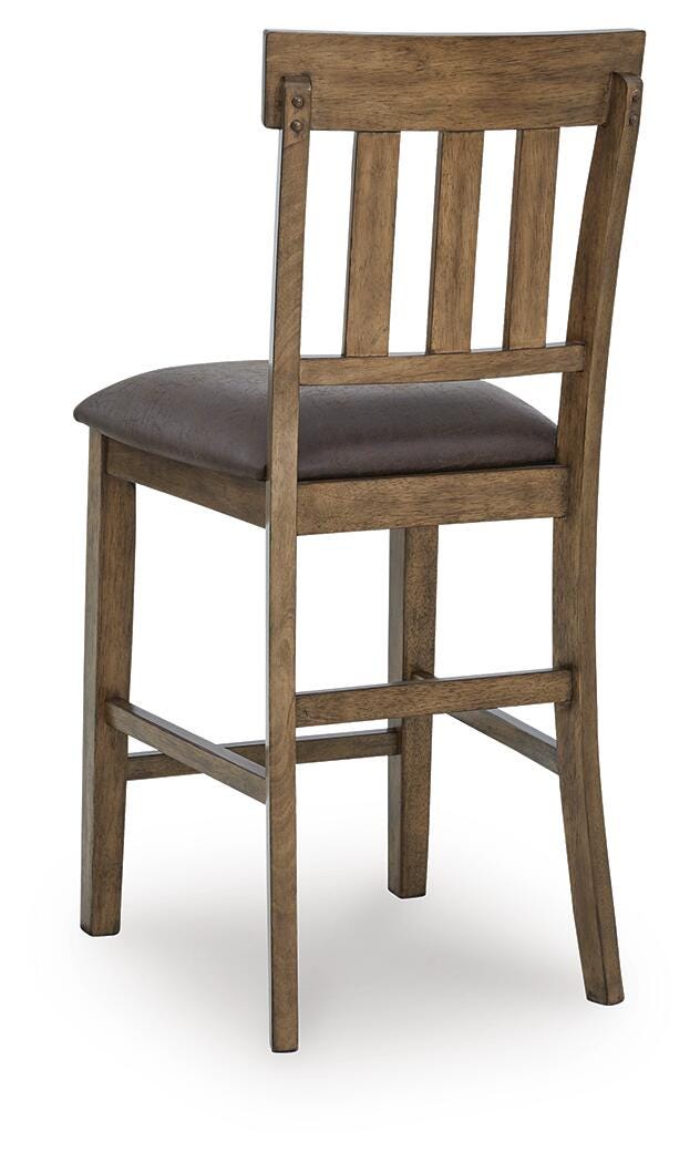 Urbinforte Counter Height Extension Dining Table, 4 Barstools and Bench