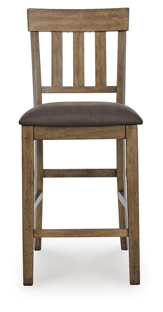 Urbinforte Counter Height Extension Dining Table, 4 Barstools and Bench