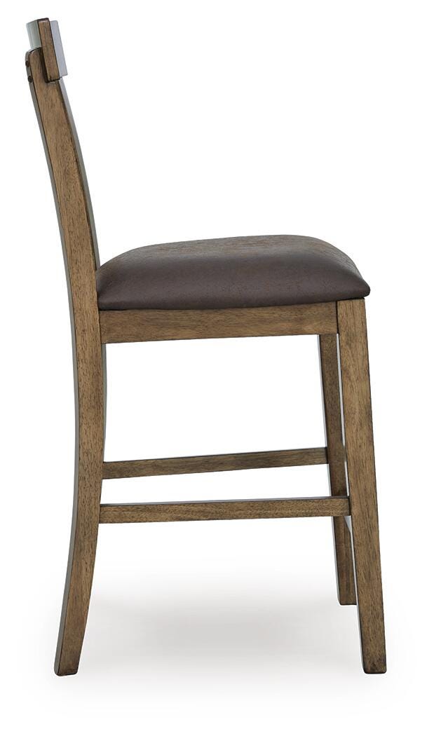Urbinforte Counter Height Extension Dining Table, 4 Barstools and Bench