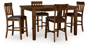 Ralene Counter Height Dining Table and 4 Barstools