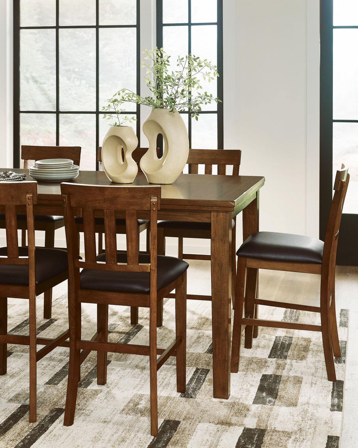 Ralene Counter Height Dining Table and 4 Barstools