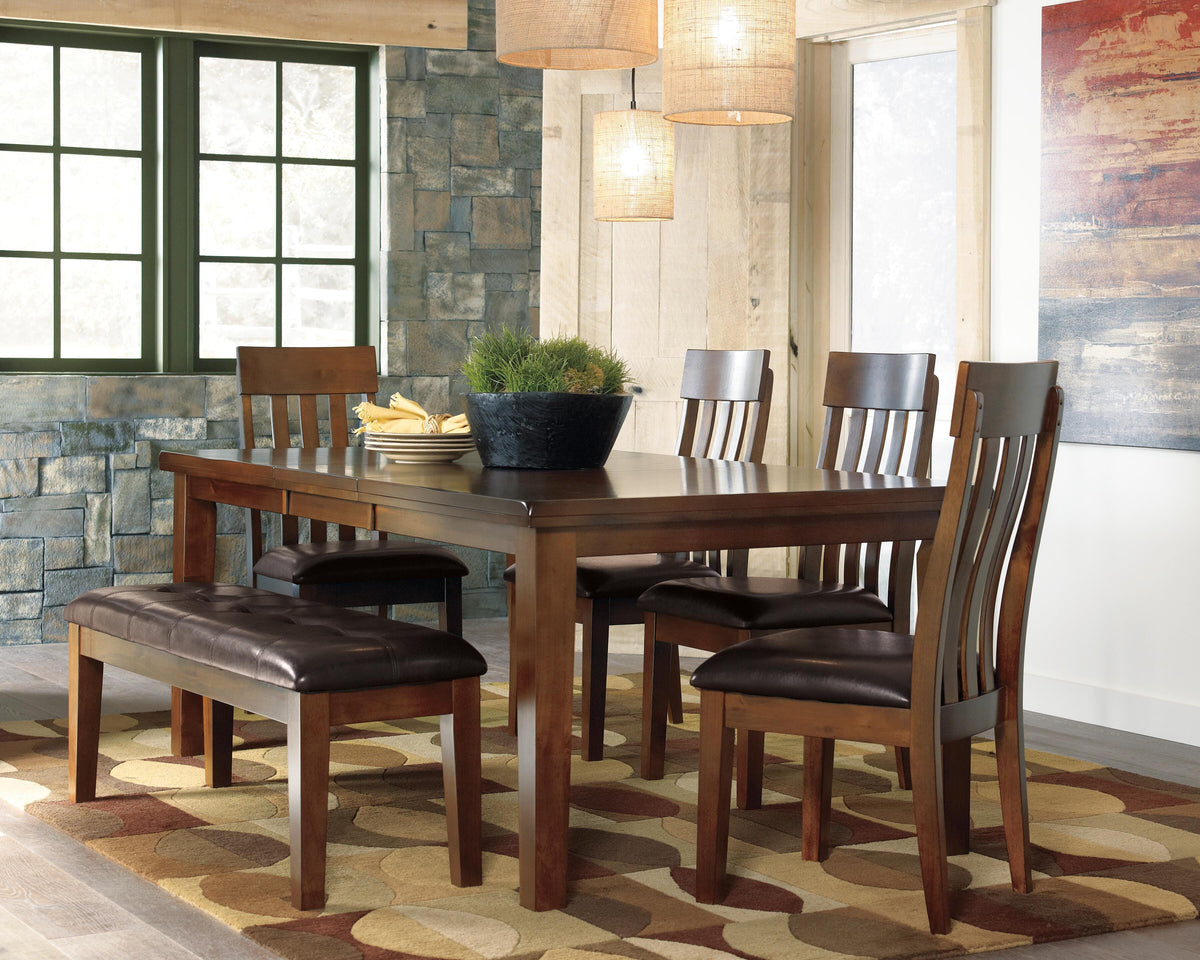 Ralene Dining Table and 4 Chairs and Bench