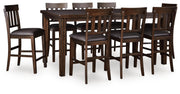 Haddigan Counter Height Extension Table and 8 Barstools
