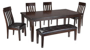 Haddigan Dining Table and 4 Chairs and Bench