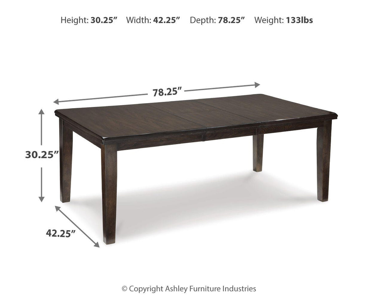 Haddigan Dining Table and 4 Chairs and Bench