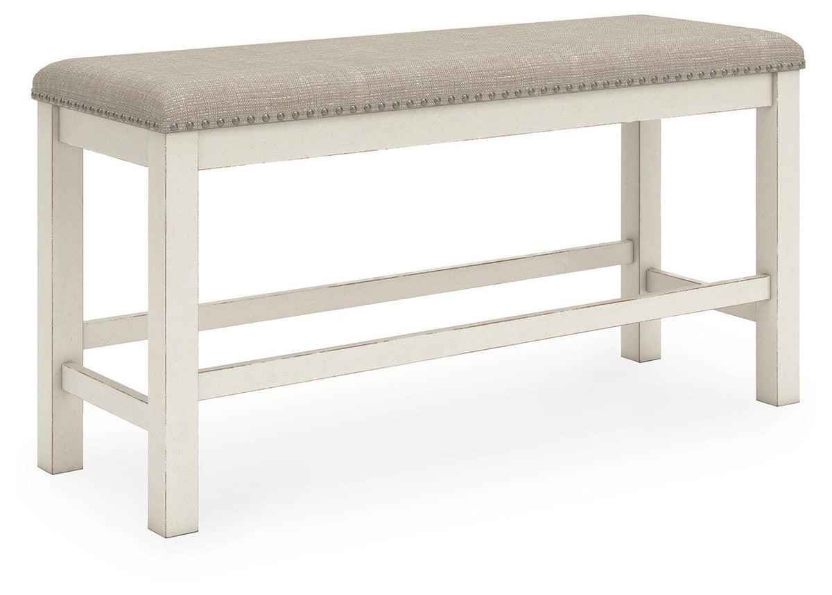 Robbinsdale Counter Height Extension Dining Table, 6 Barstools and Bench