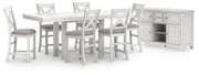 Robbinsdale Counter Height Dining Table and 6 Barstools with Storage