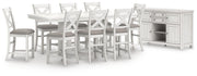 Robbinsdale Counter Height Dining Table and 8 Barstools with Storage