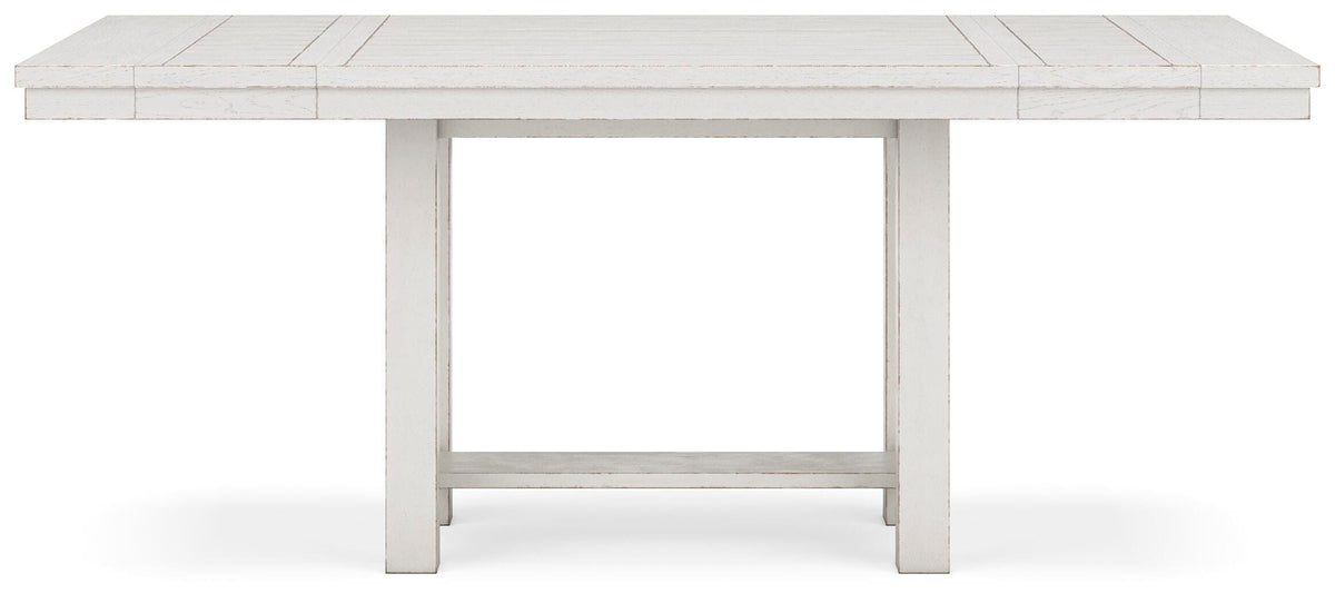 Robbinsdale Counter Height Extension Dining Table, 6 Barstools and Bench