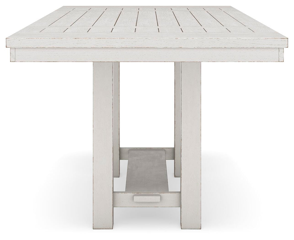 Robbinsdale Counter Height Extension Dining Table, 6 Barstools and Bench
