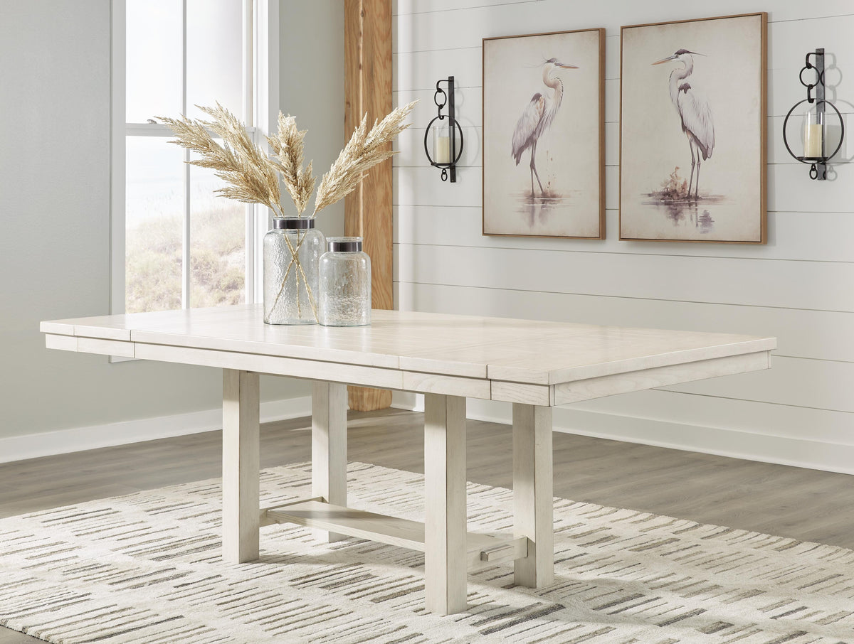 Robbinsdale Dining Table and 4 Chairs and Bench with Storage