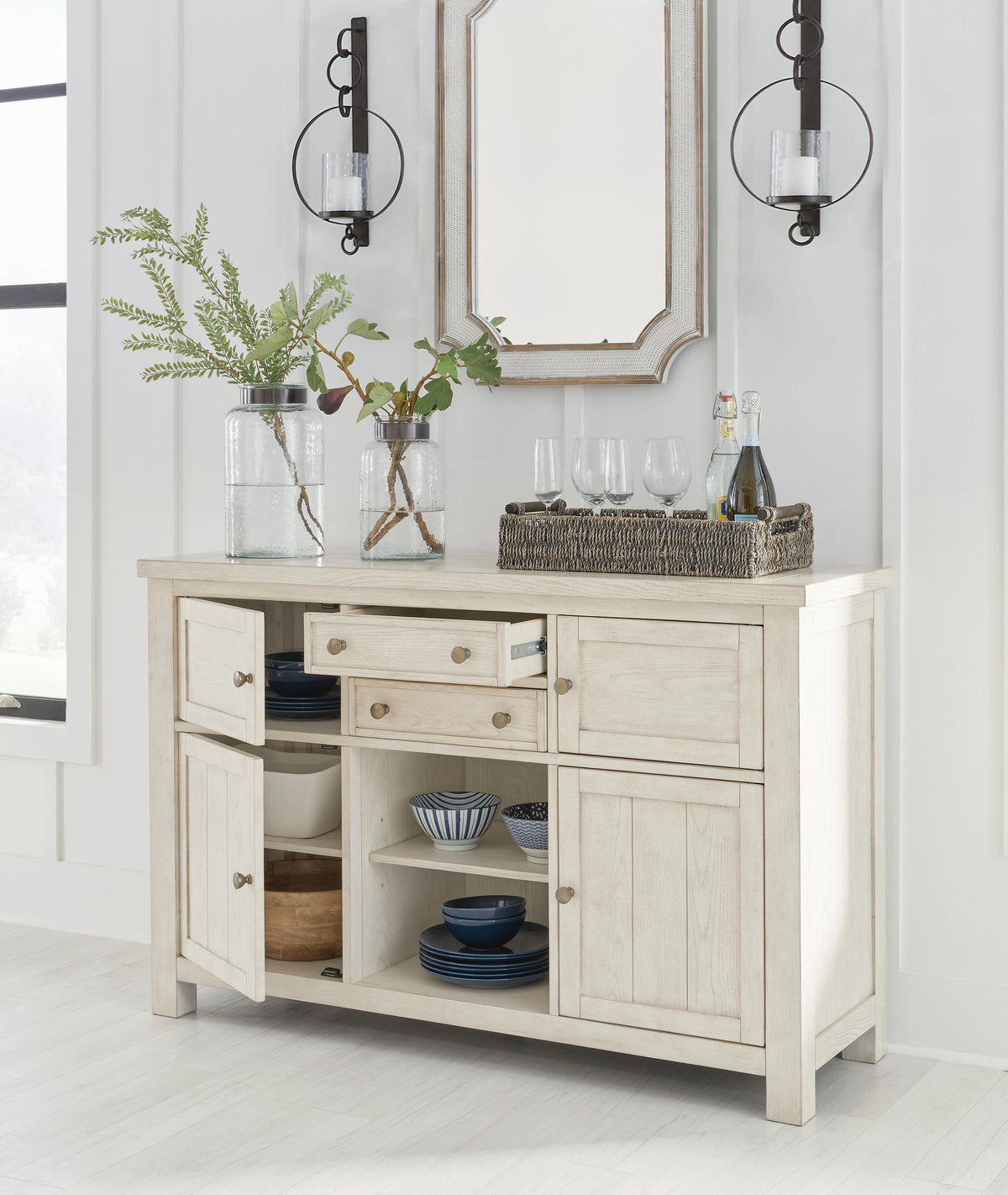 Robbinsdale Counter Height Dining Table and 8 Barstools with Storage