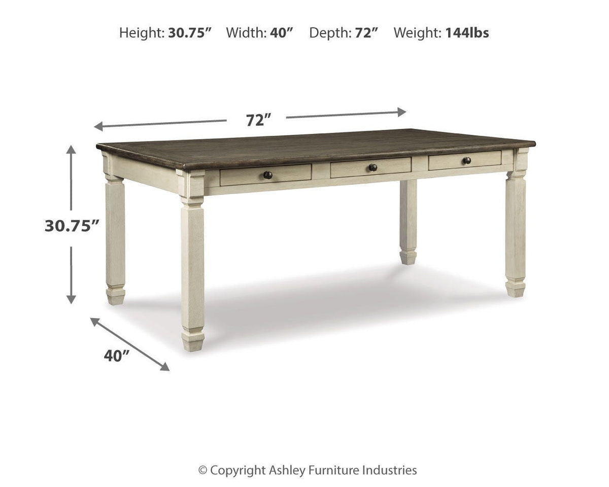 Bolanburg Dining Table with 4 Chairs and Bench