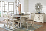 Bolanburg Counter Height Dining Table and 6 Barstools with Server