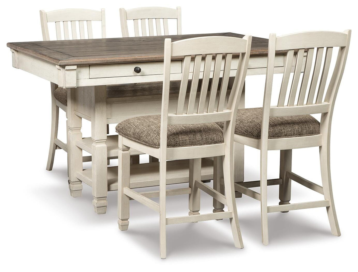 Bolanburg Counter Height Dining Table with 4 Barstools