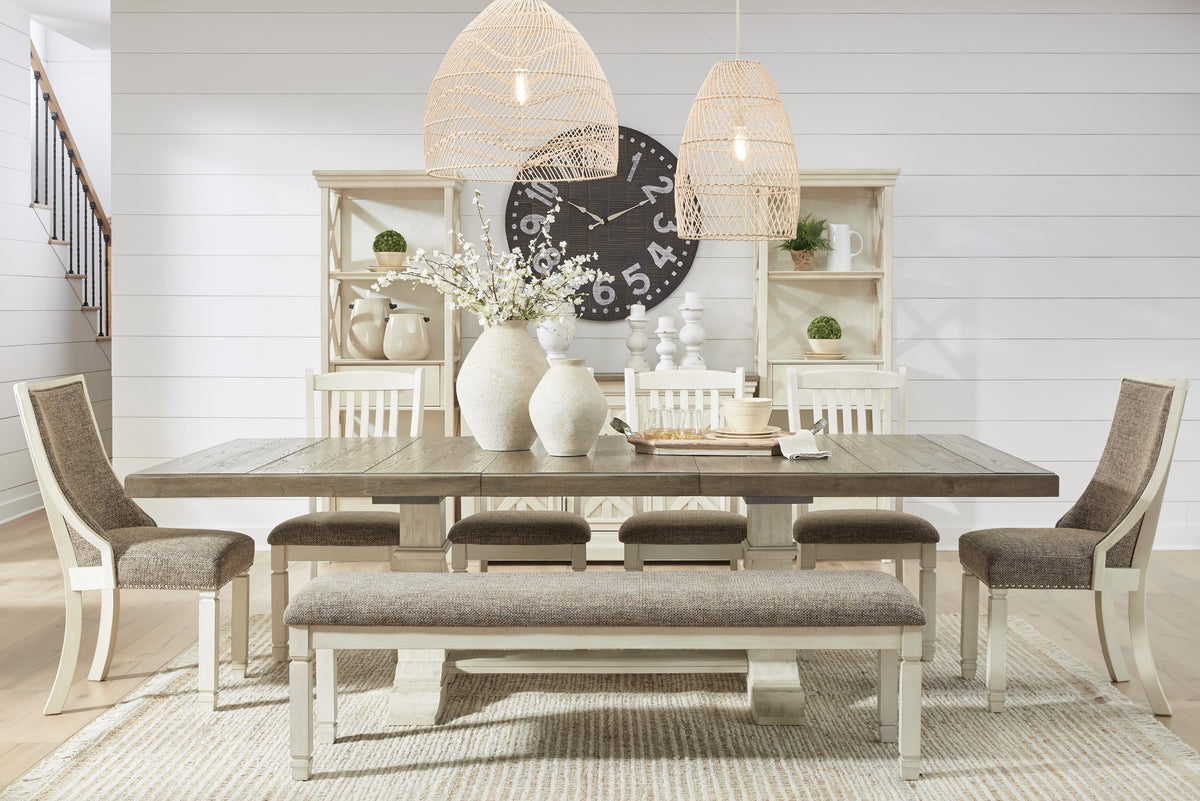 Bolanburg Dining Table, 6 Chairs and Bench