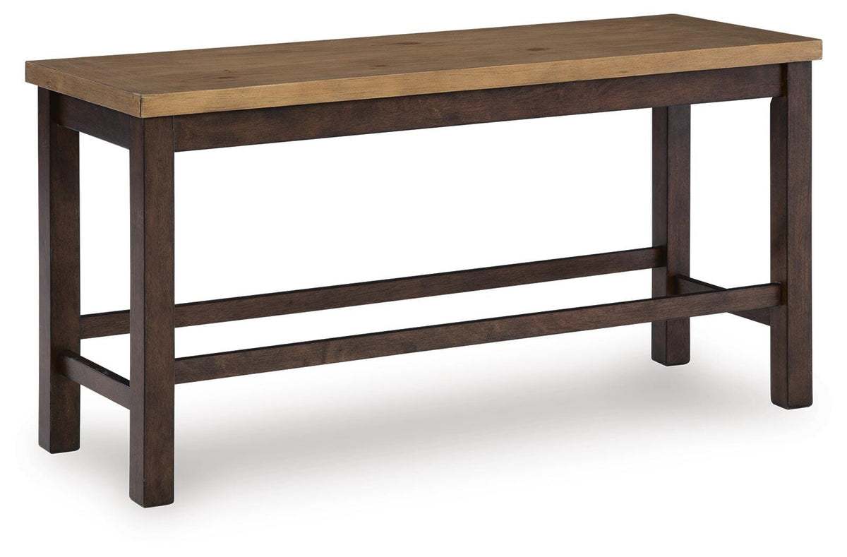 Rylandeen Counter Height Extension Dining Table 4 Barstools and Bench