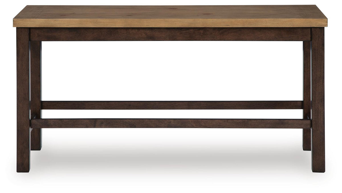 Rylandeen Counter Height Extension Dining Table 4 Barstools and Bench