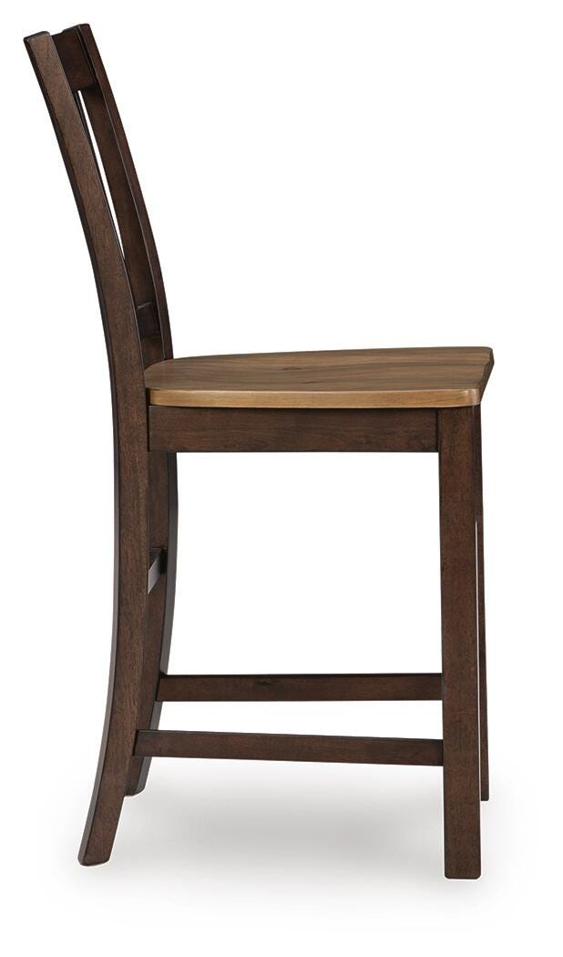 Rylandeen Counter Height Extension Dining Table 4 Barstools and Bench