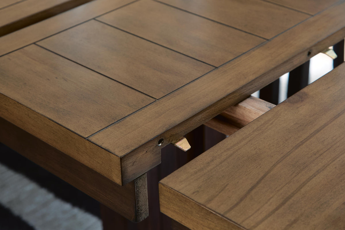 Rylandeen Counter Height Dining Table and 4 Barstools and Bench