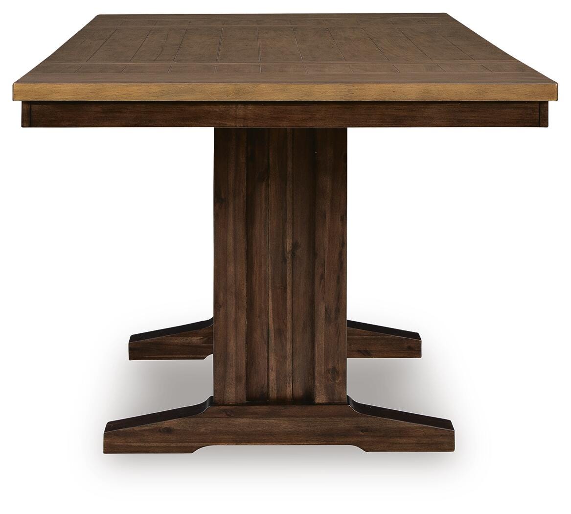 Rylandeen Counter Height Extension Dining Table and 8 Barstools