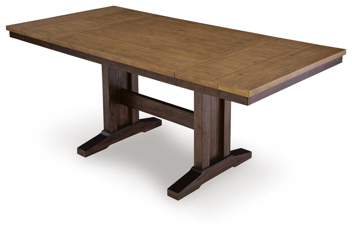 Rylandeen Counter Height Extension Dining Table 4 Barstools and Bench