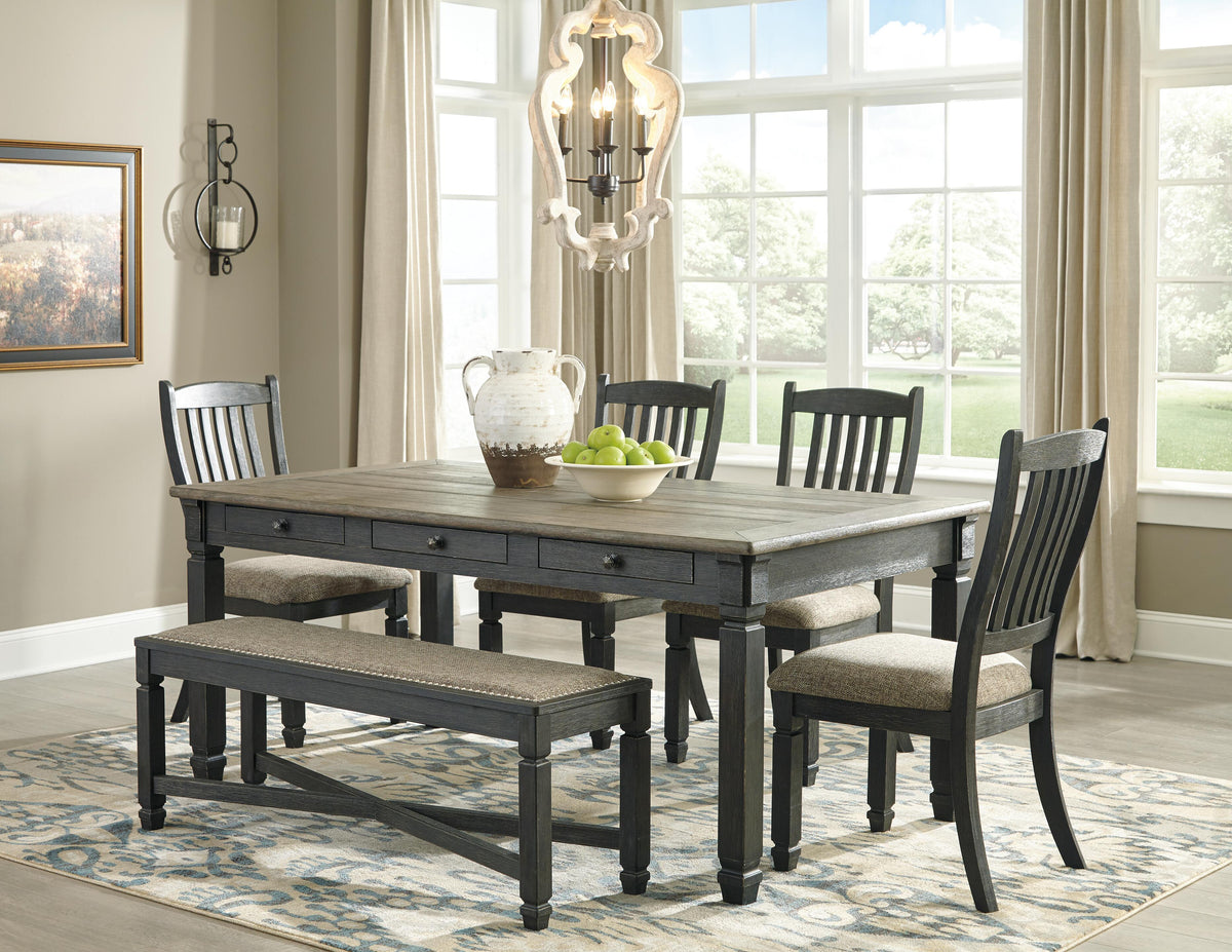 Tyler Creek Dining Table, 4 Chairs and Bench