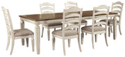 Realyn Extension Dining Table and 6 Chairs