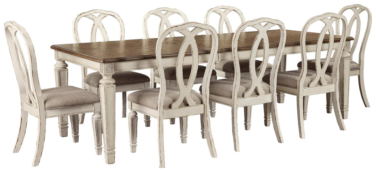Realyn Dining Extension Table and 8 Chairs