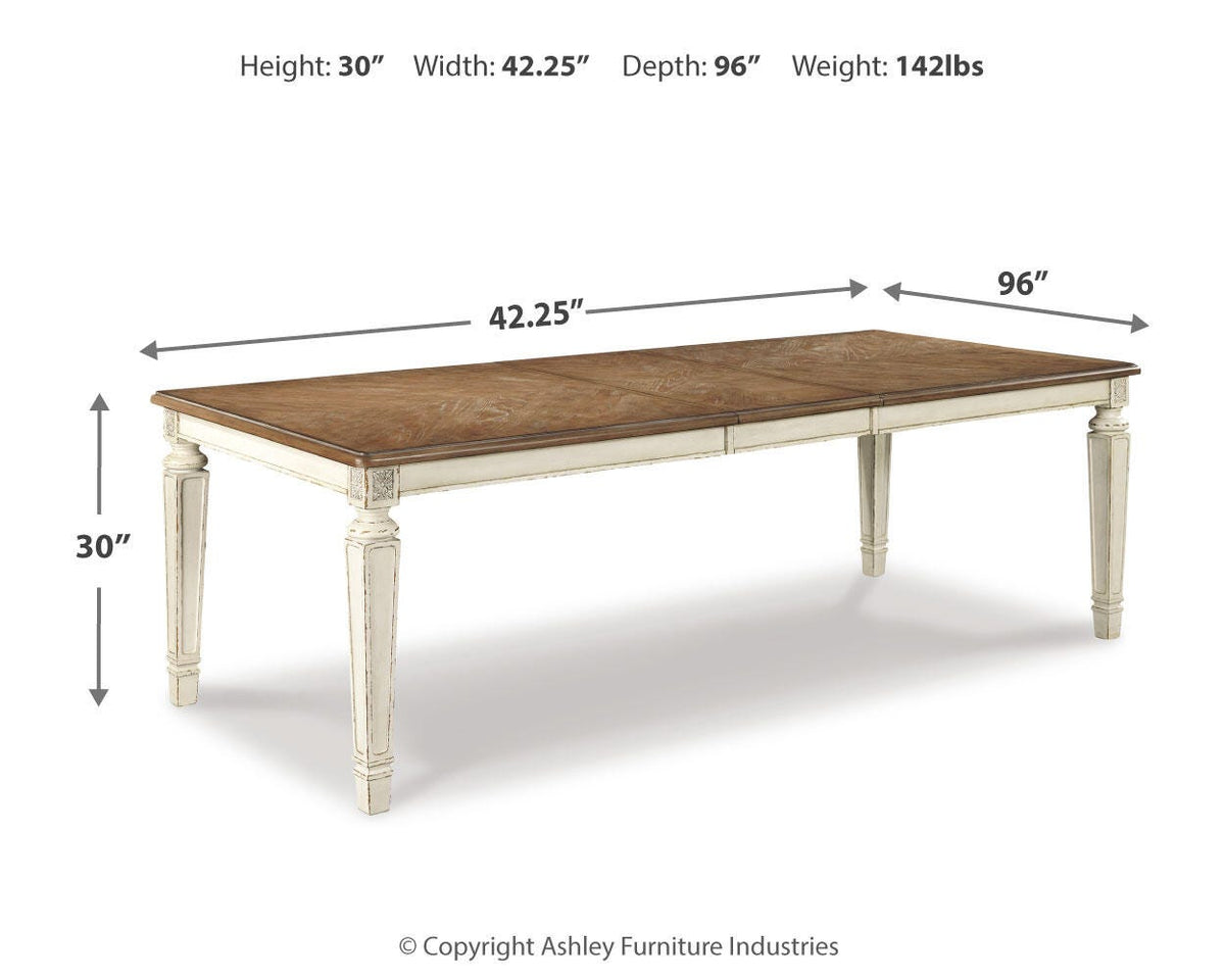 Realyn Extension Dining Table and 4 Chairs