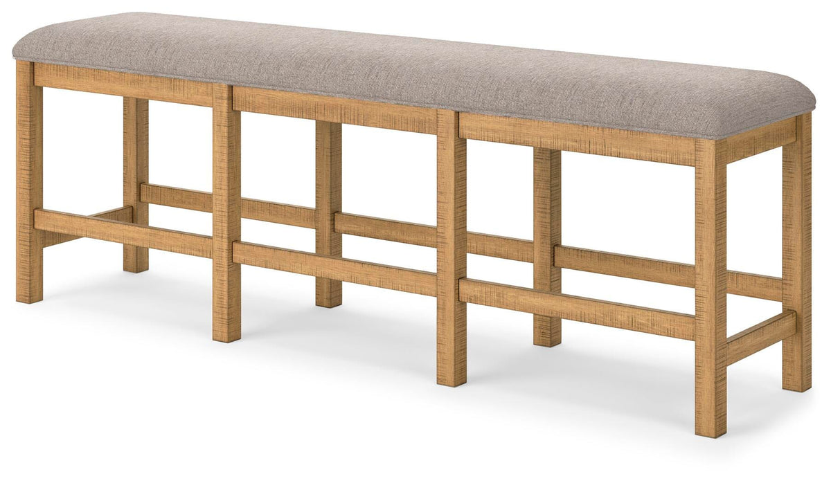 Havonplane Counter Height Dining Table, 6 Barstools and Bench