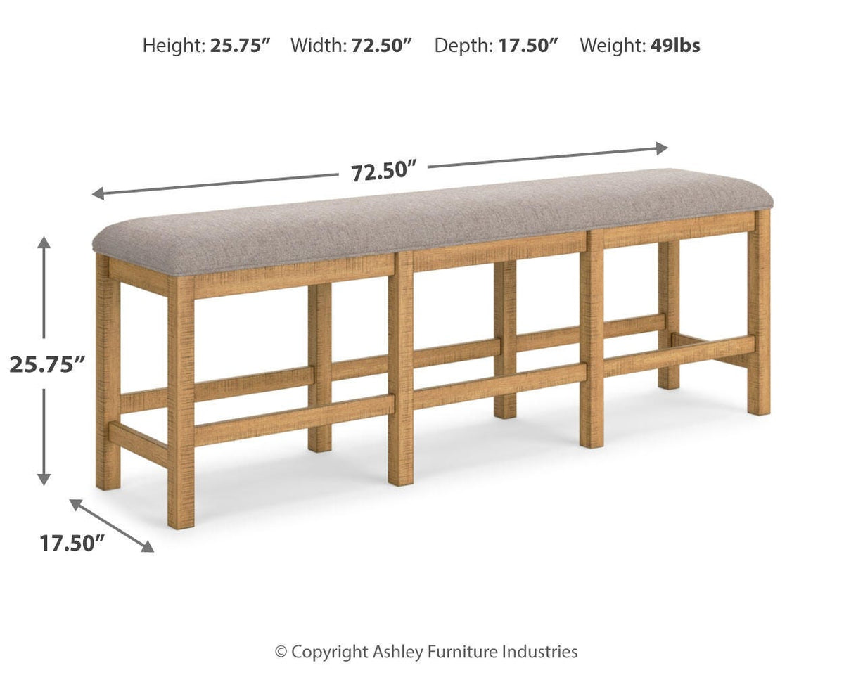 Havonplane Counter Height Dining Table and 4 Barstools and Bench