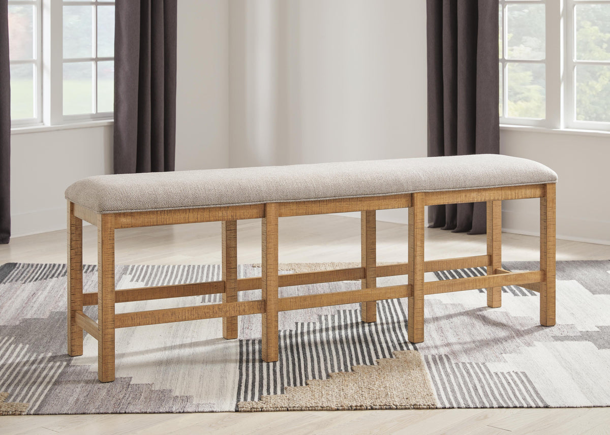 Havonplane Counter Height Dining Table and 4 Barstools and Bench