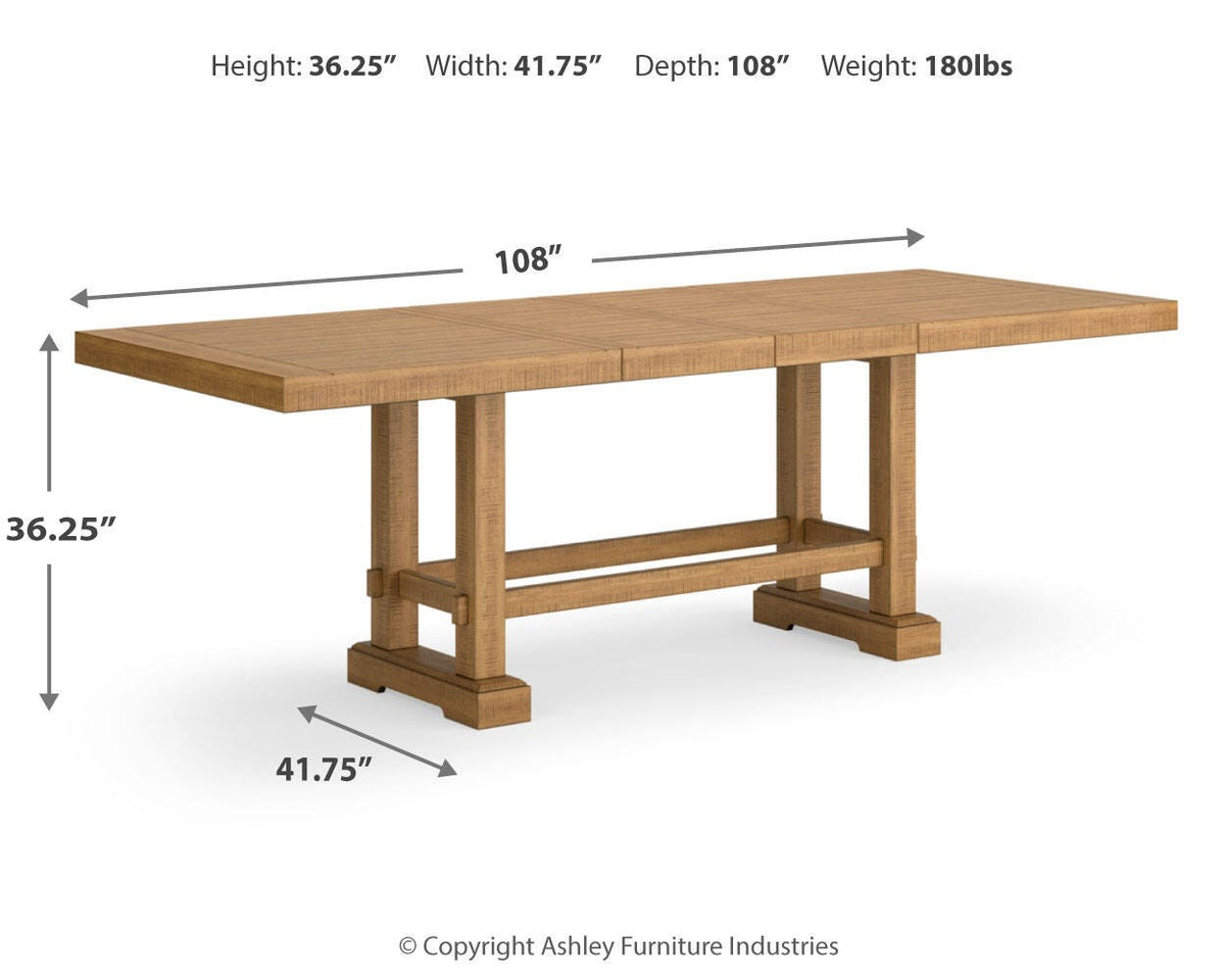 Havonplane Counter Height Extension Dining Table and 6 Barstools