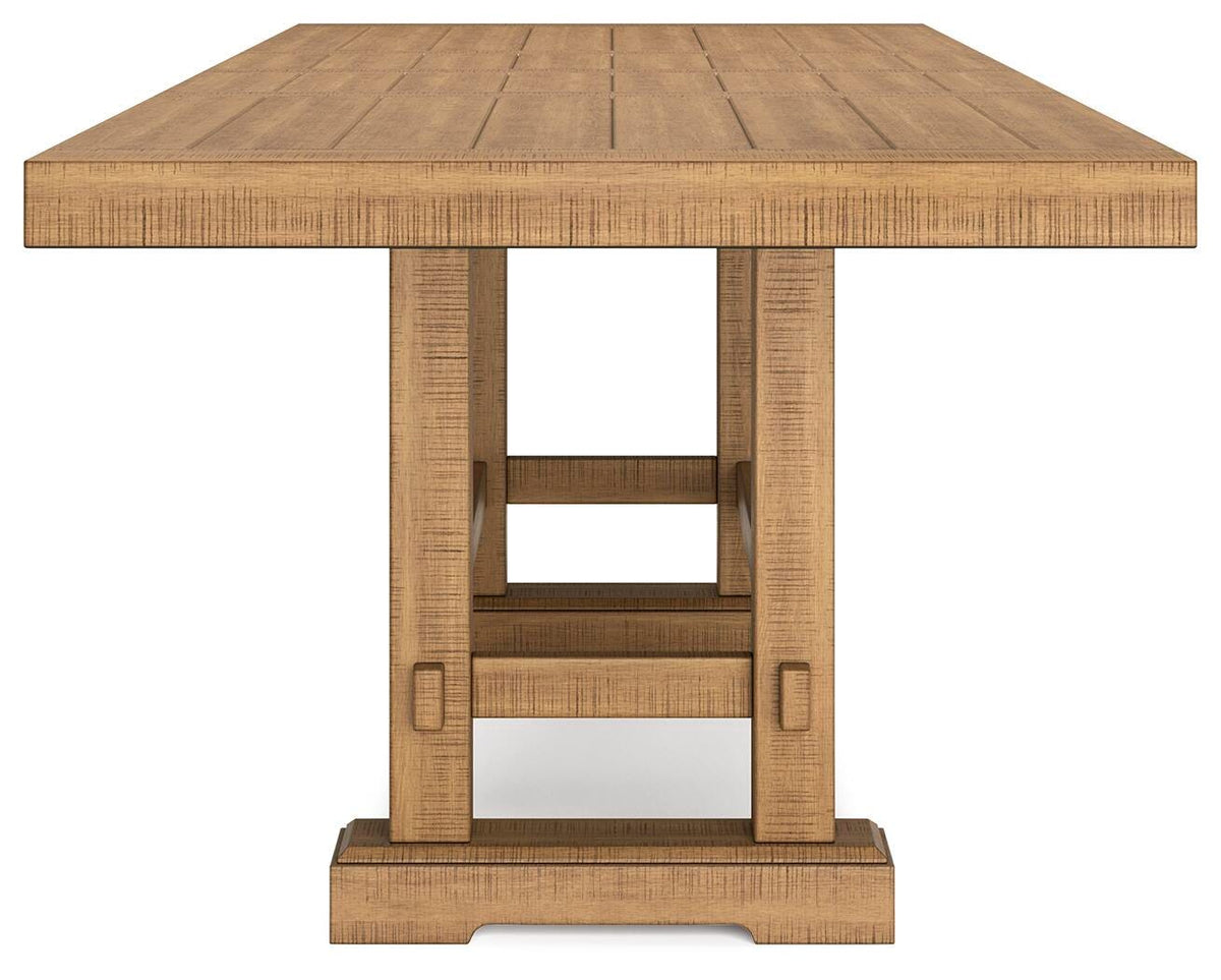 Havonplane Counter Height Extension Dining Table 4 Barstools and Bench
