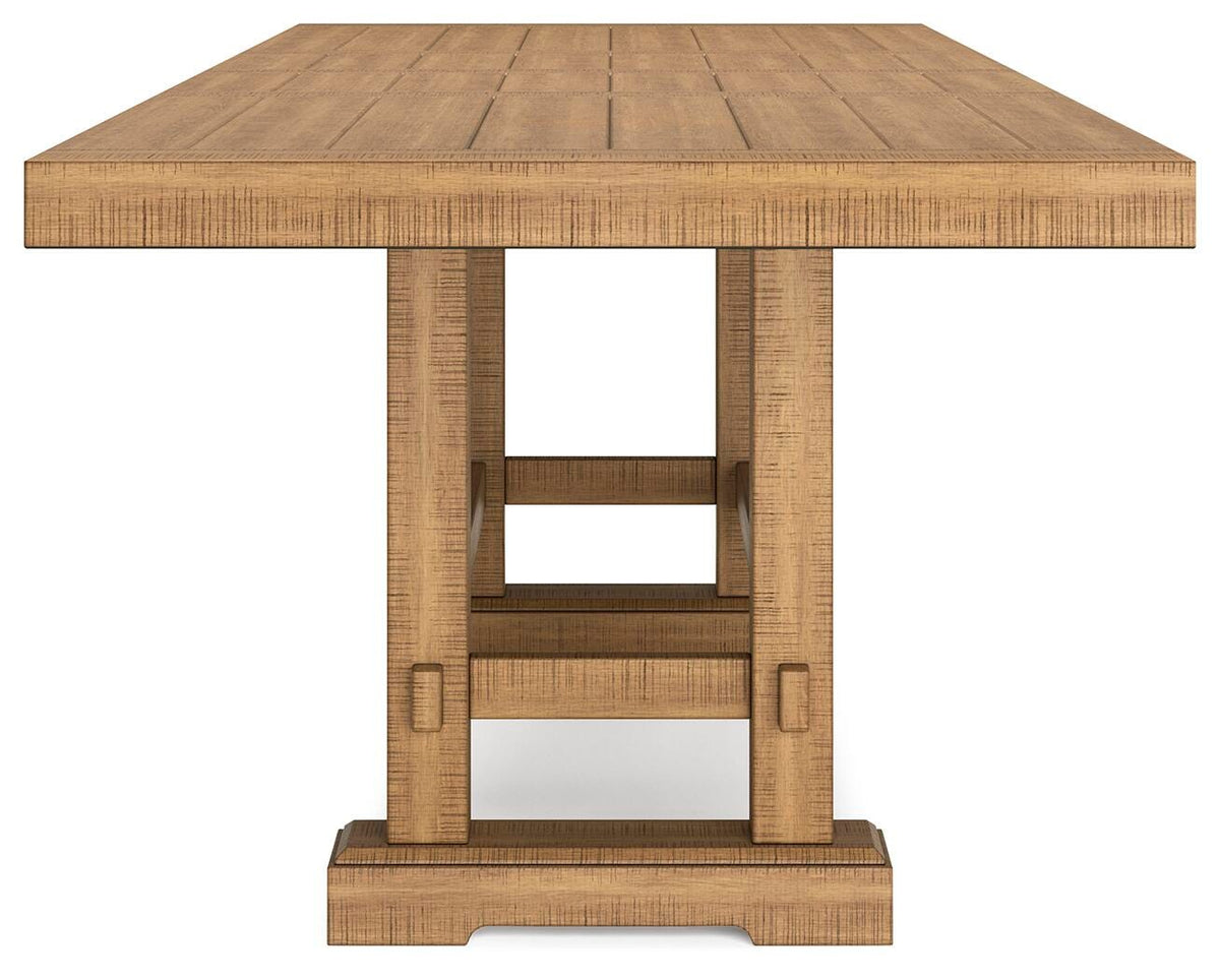 Havonplane Counter Height Extension Dining Table 4 Barstools and Bench