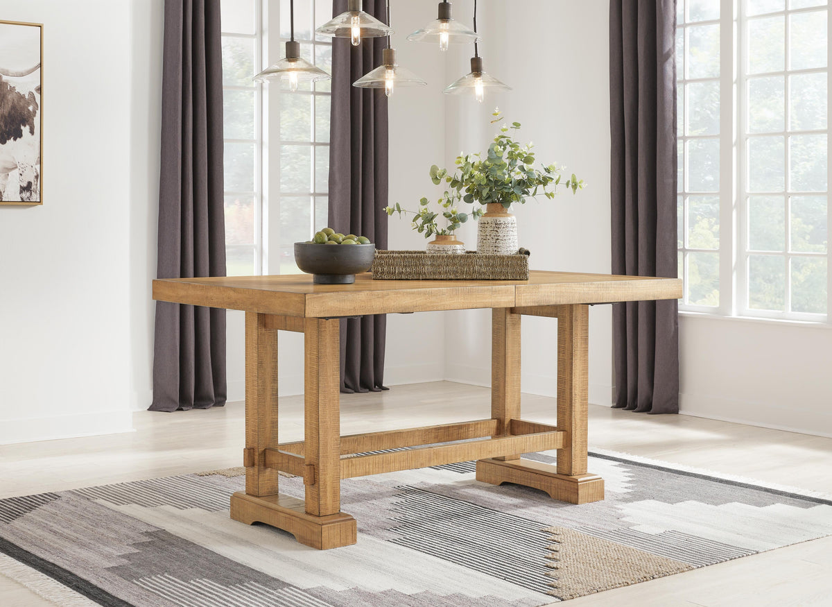 Havonplane Counter Height Dining Table and 4 Barstools and Bench