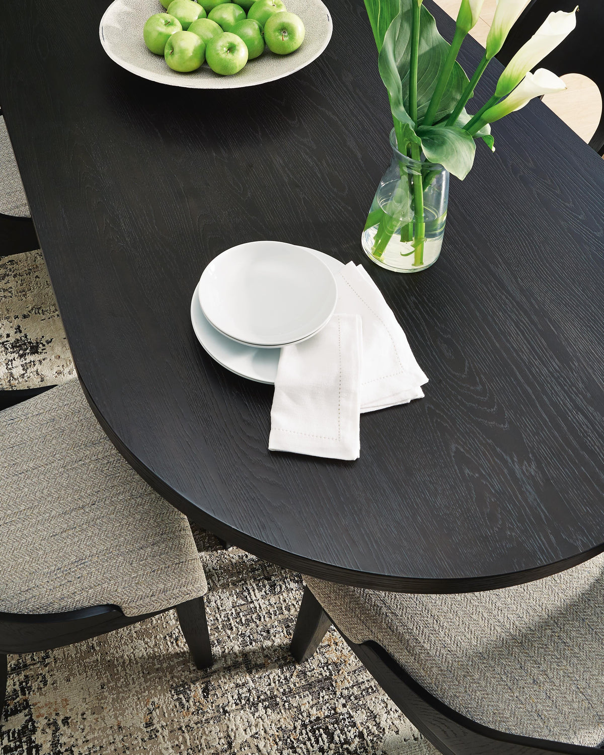 Rowanbeck Dining Table and 6 Chairs with Storage