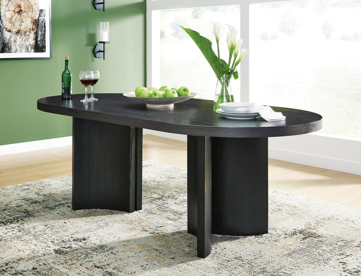 Rowanbeck Dining Table and 6 Chairs with Storage