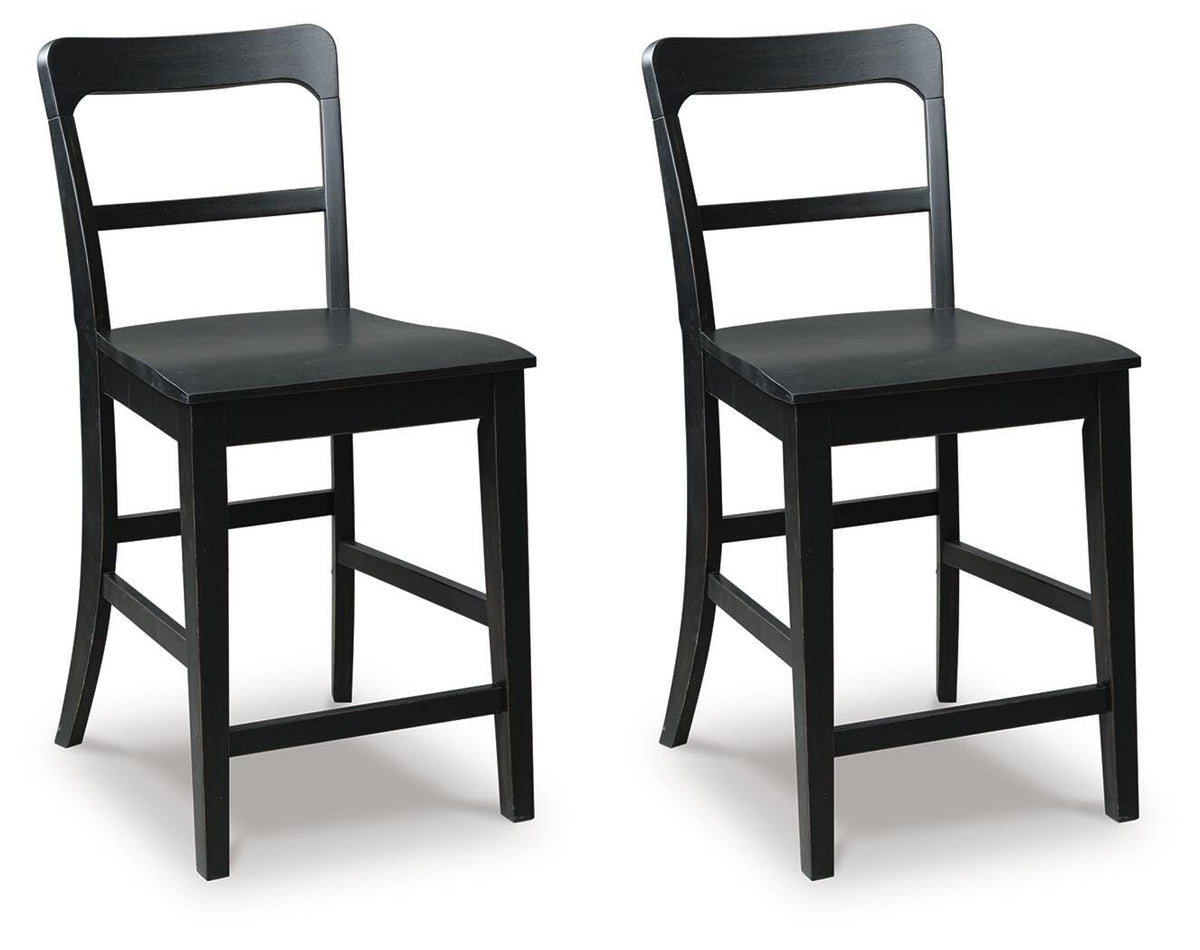 Greddinton Counter Height Dining Table and 6 Barstools