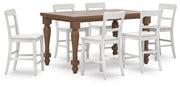 Greddinton Counter Height Dining Table and 6 Barstools