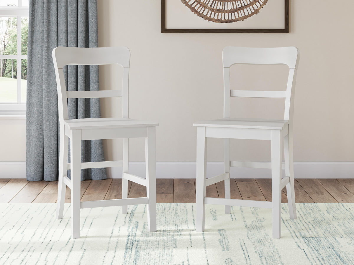 Greddinton Counter Height Dining Table and 6 Barstools
