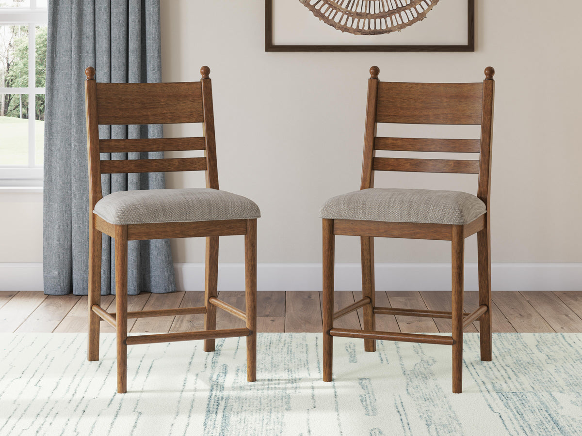 Greddinton Counter Height Dining Table and 6 Barstools
