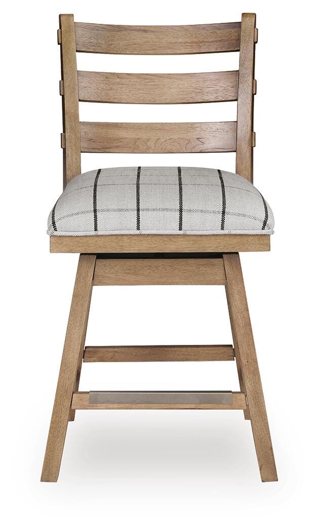 Ridgester UPH Swivel Barstool (2/CN) Next-Gen Nuvella™