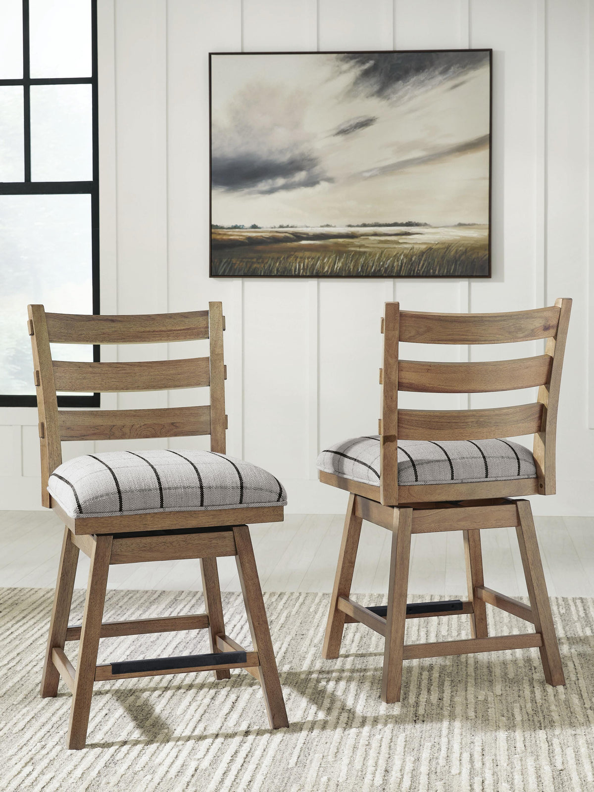 Ridgester UPH Swivel Barstool (2/CN) Next-Gen Nuvella™