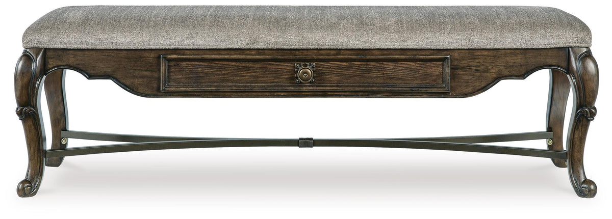 Maylee Dining Table, 6 Chairs and Bench