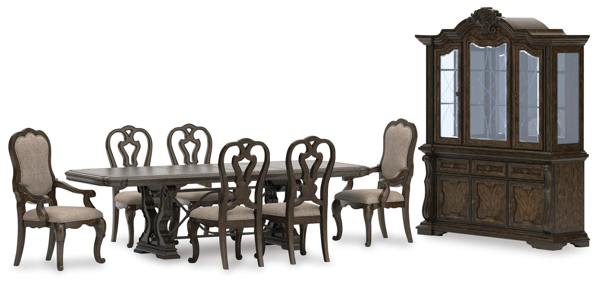 Maylee Dining Table and 6 Chairs with Storage