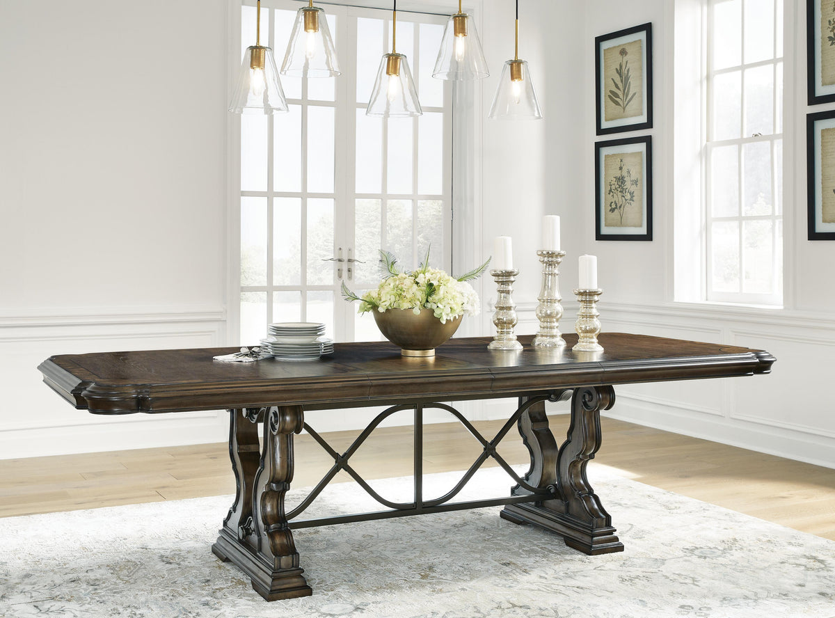 Maylee Dining Table with 6 Chairs and Buffet and Hutch