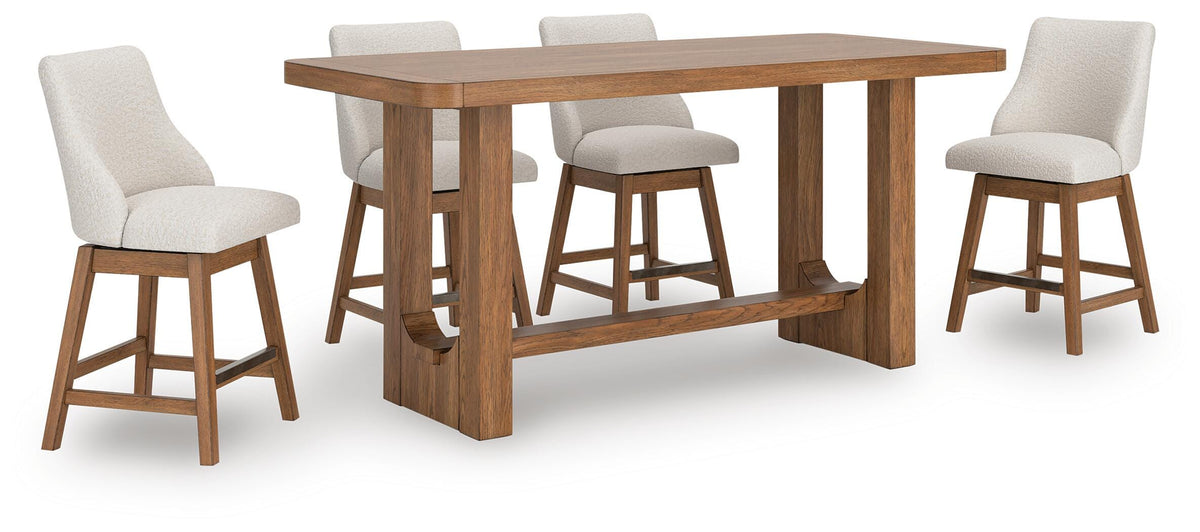 Cabalynn Counter Height Dining Table and 4 Barstools