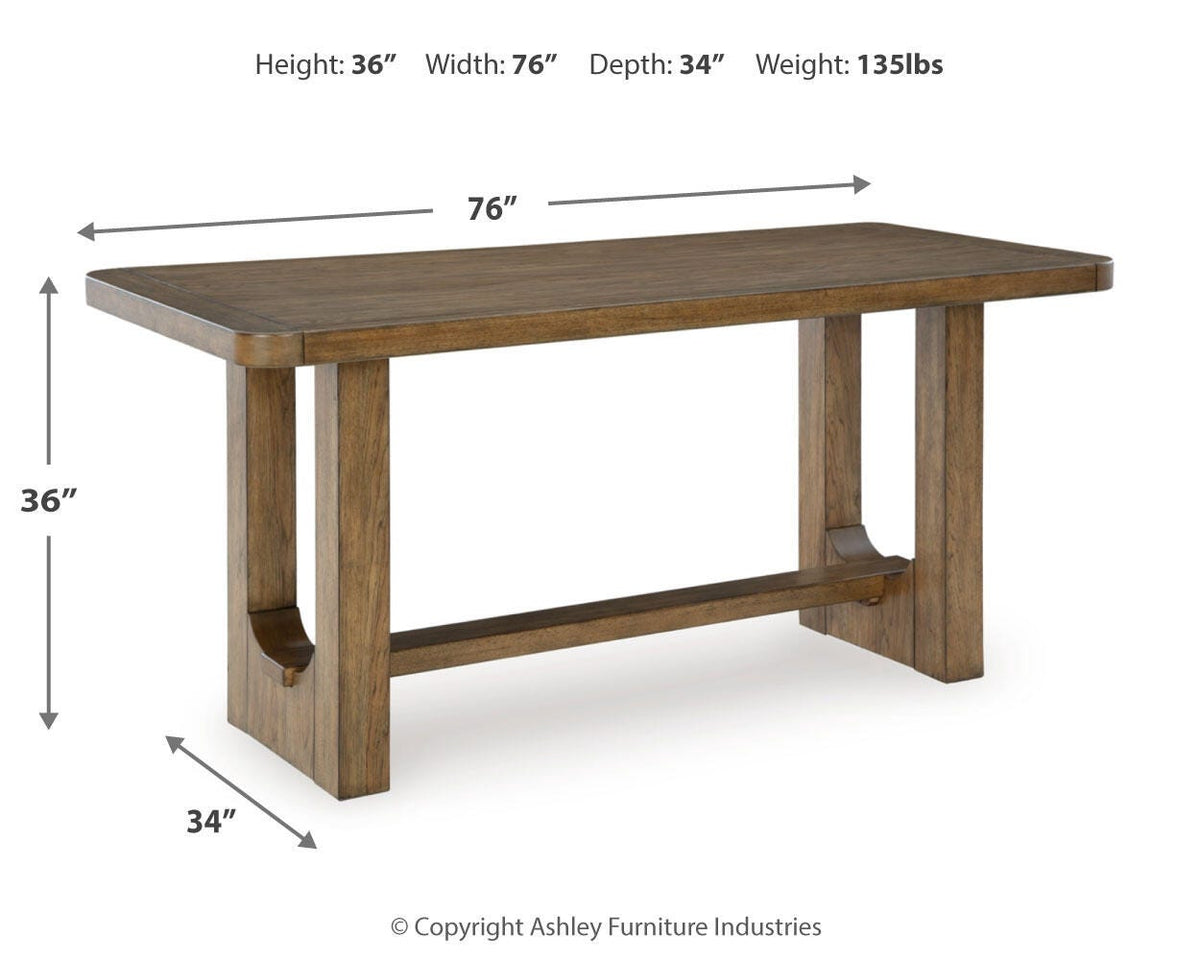 Cabalynn Counter Height Dining Table and 6 Barstools